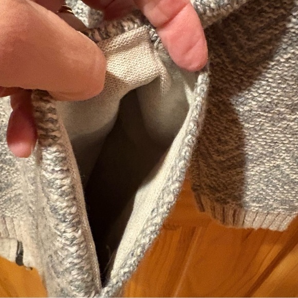 J.Jill Grey Jacquard Zip-Front Cardigan size small - Picture 7 of 11